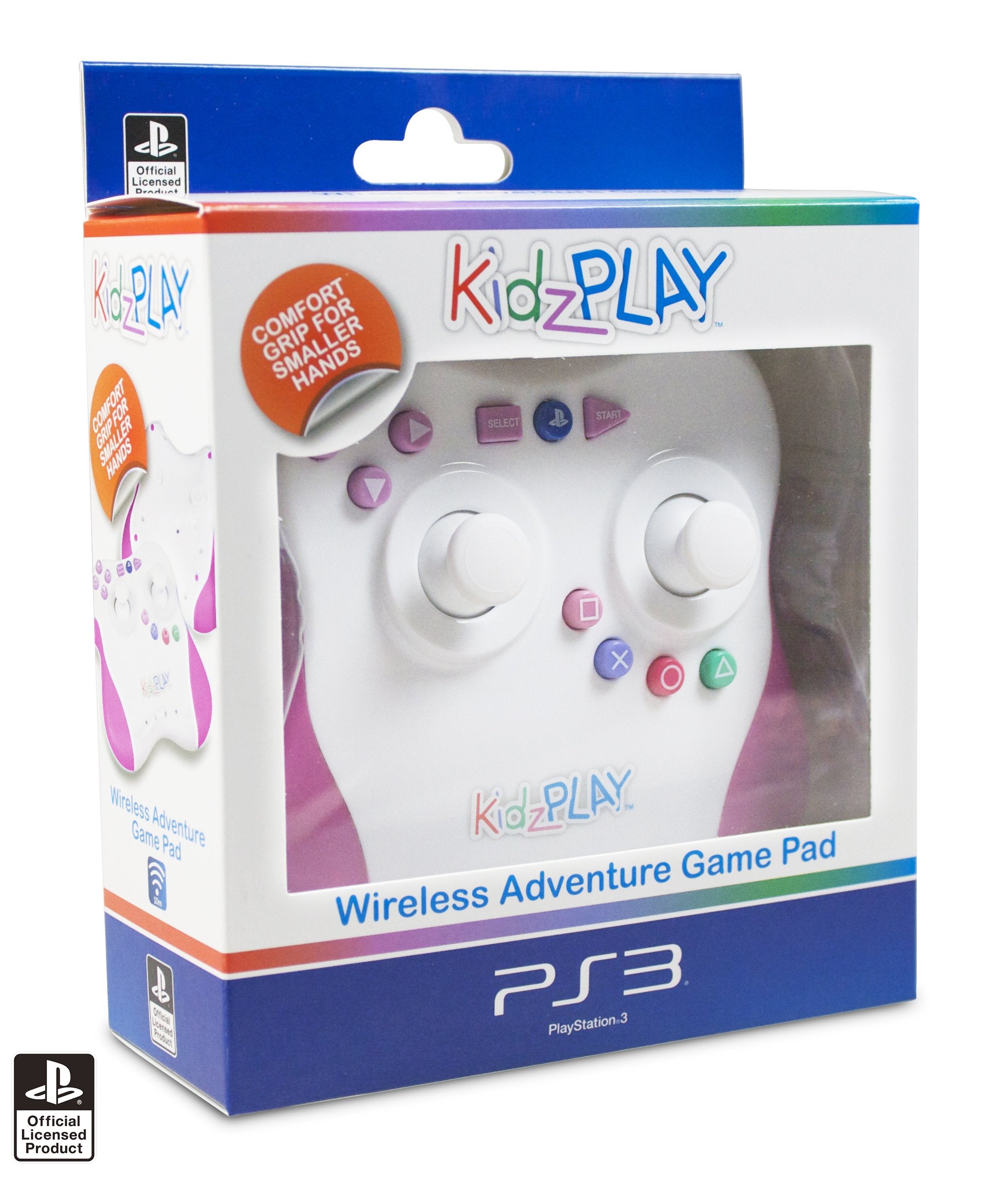 Aperçu - Manette sans fil pour enfants Kidzplay, licence officielle Sony, couleur rose (PS3) Aperçu - Manette sans fil pour enfants Kidzplay, licence officielle Sony, couleur rose (PS3)